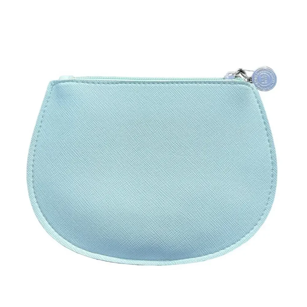 Bath and Body Works Zipper Pouch Coin Purse Soft Studded Hello Pastel Teal